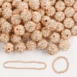 100pcs 10mm Rhinestone Clay Beads for Crafting - Ice Collection Baseball Bling S... - Image 2
