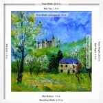 ART.COM Wall Art Print Castle of Veves on White Frame by Pol Ledent, 20" x 20" - Image 5