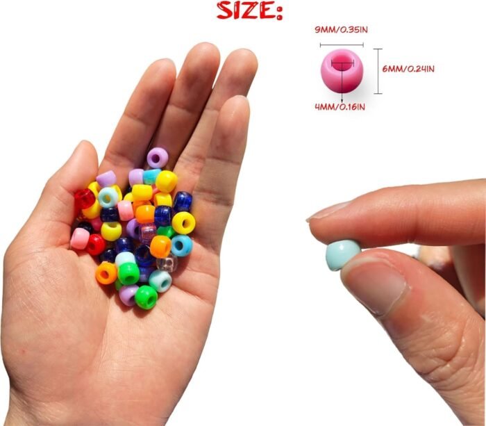 White Pony Beads Bulk 900 Pcs,Beads for Necklace Jewelry Making Earring Hair Bra... - Image 3