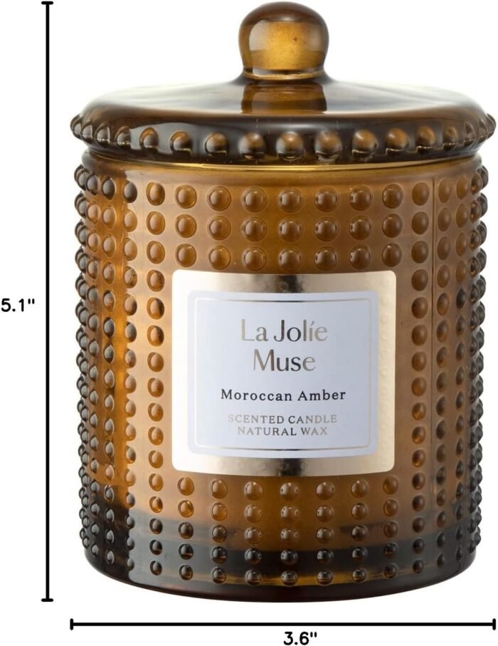 LA JOLIE MUSE Sahara Amber Candles for Home Scented, Candles Gifts for Women & M... - Image 5
