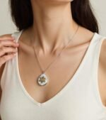 Howlite Waterdrop Pendant Necklace With Hexagram Symbol, Natural Stone Energy Je... - Image 5