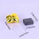 suruim Resin Balloon on Stand Gold Decor Accents,Gifts Modern Heart Decor Love S... - Image 4