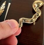 jarbins 2pcs Brass Snake Ornaments Decoration Mini Animal Statue Snake Figurine ... - Image 3