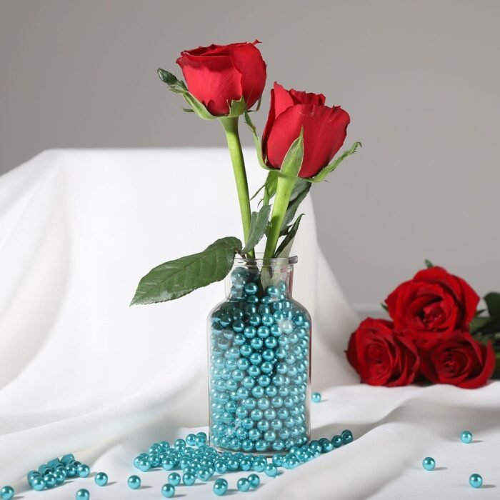 980pcs Undrilled Holeless ABS Faux Pearl Beads for Vase fillers, No Hole Round P... - Image 3