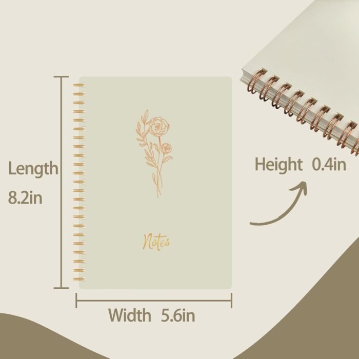 Notebook for Women, 2 Pack Spiral Notebooks – Aesthetic College Ruled Notebook, ... - Image 6