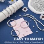 300pcs Silver Filled Beads for Bracelets 3mm Round Smooth Spacer Beads Mini Seam... - Image 4