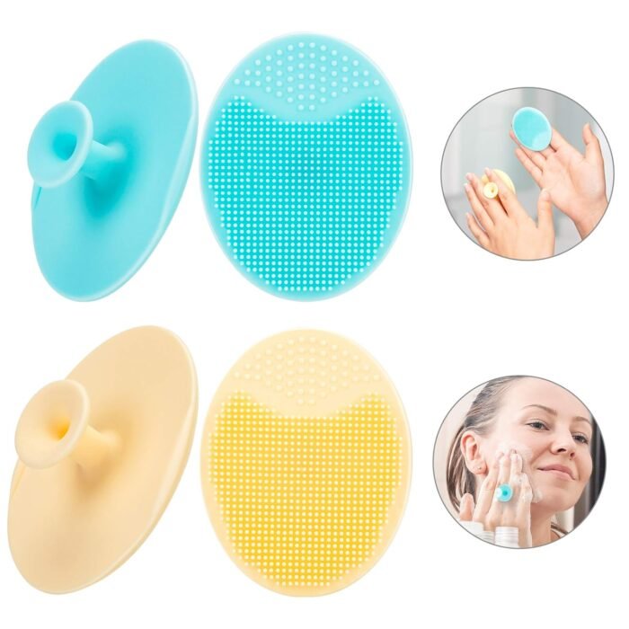 4 Pack Face Scrubber,JEXCULL Soft Silicone Facial Cleansing Brush Face Exfoliato... - Image 4