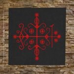 Papa Legba Voodoo Veve Canvas Print or Back Patch - Gothic Metal Occult Punk Ske... - Image 3