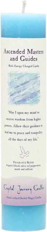 Crystal Journey Reiki Charged Herbal Pillar Candle Bundle (Positive Energy, Asce... - Image 3