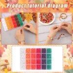 Augshy 4200pcs Thanksgiving Fall Clay Beads Vinyl Heishi Flat Autumn Round Polym... - Image 3