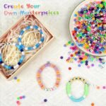 Clay Beads, 3000Pcs White Clay Heishi Beads for Bracelets Making, Flat Round Pol... - Image 3