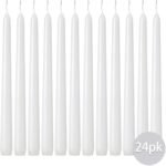Kedtui Taper Candles 10 inch (H) Dripless, Set of 24 White Unscented and Smokele... - Image 3