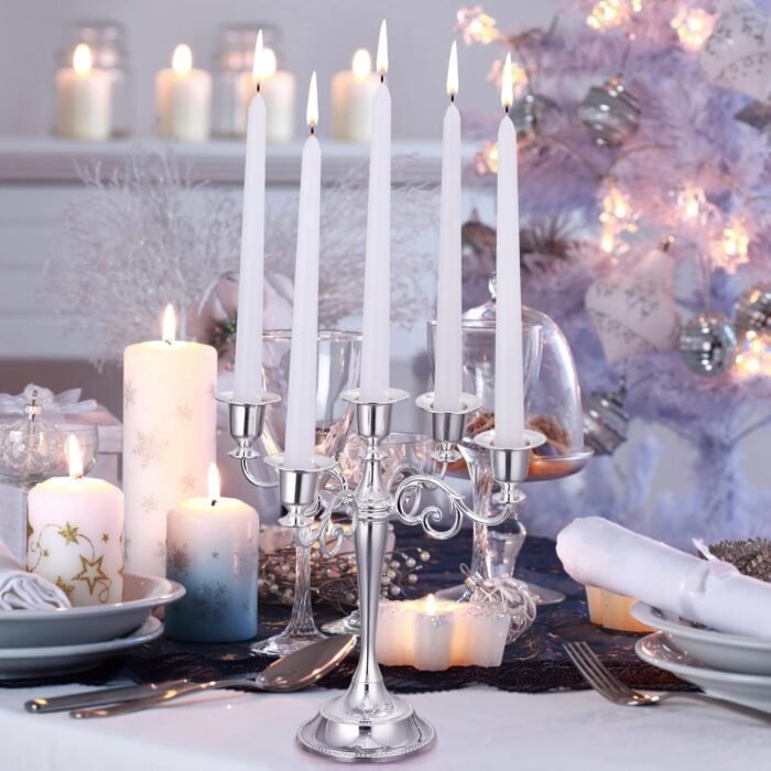 Kedtui Taper Candles 10 inch (H) Dripless, Set of 24 White Unscented and Smokele... - Image 5