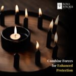 SOUL STICKS Protection Magic Spell Chime Taper Candles Black 20 Pack - Colored U... - Image 5