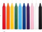 Mega Candles 20 pcs Unscented Assorted Colors Exquisite Mini Taper Spell Candles... - Image 3