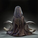 Mother Earth Goddess Statue, Gaia Sculpture for Altar, Moon Goddess Resin Figuri... - Image 5