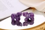 QINJIEJIE Amethyst Elephant Decor Statue Crystals Healing Stones Crystal Pocket ... - Image 3