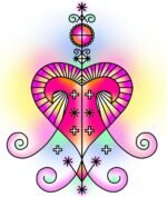 CafePress Voodoo Erzulie Veve Square Sticker Square Bumper Sticker Car Decal - Image 3