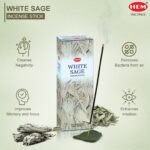 HEM White Sage Incense Sticks - 100 Count | Natural Air Purifying Aromatherapy |... - Image 3