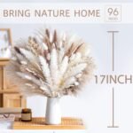 96PCS Natural Dried Pampas Grass Boho Home Decor Bouquet Phragmites Dried Flower... - Image 3