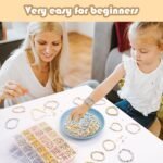 Gold Spacer Beads Set,2160 Pieces Bracelet Beads Friendship Bracelet Kit for Jew... - Image 4