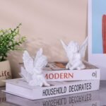 orenm 2 Pack Resin Cherubs White Angel Statue Figurine, Garden Sleeping Cherub S... - Image 3