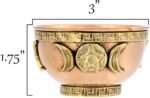 Triple Moon Copper Offering Bowl - For Altar Use or Ritual Offerings - Home Deco... - Image 4