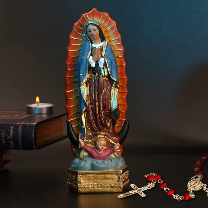 orenm Virgen de Guadalupe Statues,8 Inch Coloured Our Lady of Guadalupe Statue,R... - Image 3