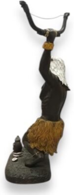 Ochosi 12" - Holding Bow Up -Orisha Religious Statue Figurine - Image 4