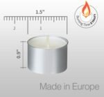 HomeLights Unscented Tealight Candles - 100 Pack, 8hr Smokeless White Votive Can... - Image 3