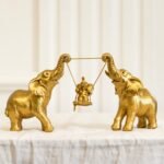 Elephant Statue For Home Decor.Gold Elephant Decor For Living Room,Office,Shelf,... - Image 3