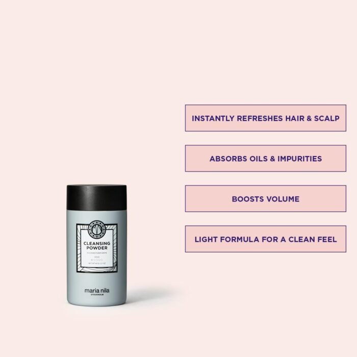 Maria Nila Cleansing Powder, Refreshes Hair & Scalp, Absorbs fats, oils & produc... - Image 3