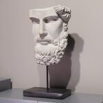 Greek Statue Sculptures Home Decor - Resin Bust Statue Zeus Statue on Metal Pole... - Image 4