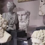 Greek Statue Sculptures Home Decor - Resin Bust Statue Zeus Statue on Metal Pole... - Image 5