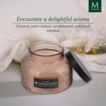 Coconut Milk & Patchouli Candle Jar (17.6 oz) Cane Sugar, Palm Leaves, & Sandalw... - Image 4