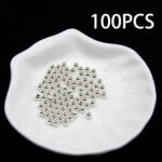GUNKY 100PCS 18K 4MM Silver Filled Beads 4MM Silver Plated Beads for Jewelry Mak... - Image 4