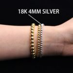 GUNKY 100PCS 18K 4MM Silver Filled Beads 4MM Silver Plated Beads for Jewelry Mak... - Image 5