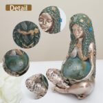 Goddess Statue, Gaia Statue Mother Earth Nature Moon Statues, Resin Witchy Spiri... - Image 3