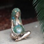 Goddess Statue, Gaia Statue Mother Earth Nature Moon Statues, Resin Witchy Spiri... - Image 4
