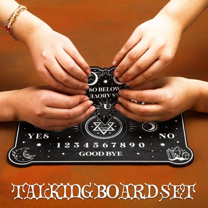 Pendulum Board Dowsing Kit with 3 Pcs Wooden Spirit Board Talking Board,1 Metaph... - Image 5