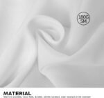 Surmente White Rectangle Tablecloth 90 x 132-inch Rectangular Polyester Table Cl... - Image 4