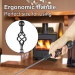 VODA Fireplace Tools Set, 5-Piece Cast Iron 33" Fire Place Set Tools Indoor Fire... - Image 5