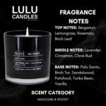 Lulu Candles | Palo Santo | Luxury Scented Soy Jar Candle | Hand Poured in The U... - Image 3