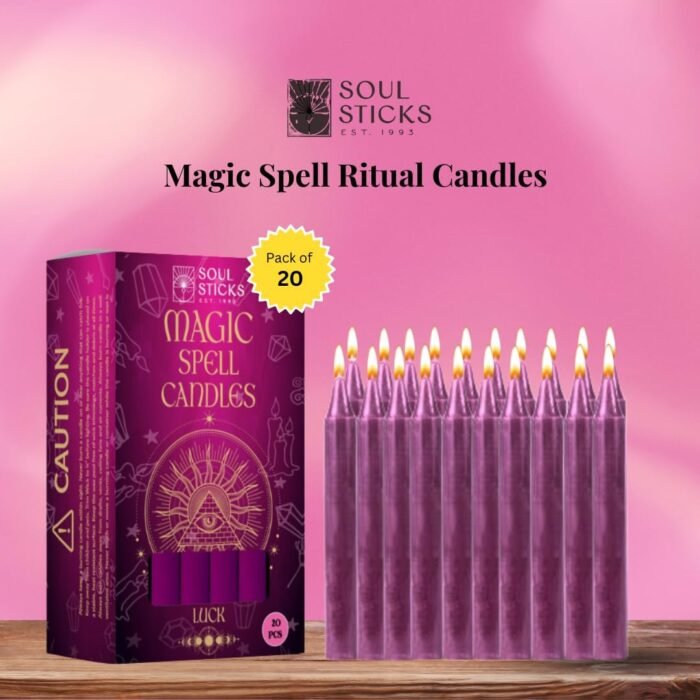 SOUL STICKS Luck Magic Spell Chime Taper Candles 20 Pack - Ideal for Altar, Ritu... - Image 3