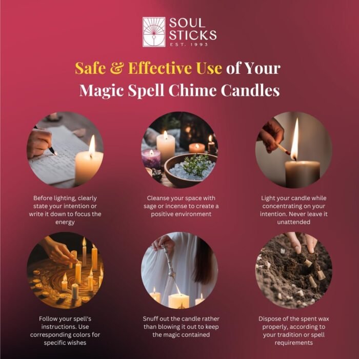 SOUL STICKS Luck Magic Spell Chime Taper Candles 20 Pack - Ideal for Altar, Ritu... - Image 8