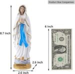 QIANLING 8.7" Virgin Mary Statue for Catholic Altar Decor, Lourdes and Blessed M... - Image 3