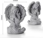 INLOMEM Praying Angel Figurine, Sculpted Hand-Painted Figurine, Angel Wings Stat... - Image 4
