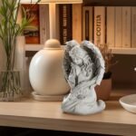 INLOMEM Praying Angel Figurine, Sculpted Hand-Painted Figurine, Angel Wings Stat... - Image 5