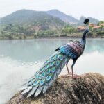 Kircust Metal Peacock Statue for Outdoor Decor - 24" L Elegant Peacock Sculpture... - Image 5