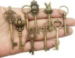 Youdiyla Vintage Skeleton Key in Antique Bronze Style - Set of 46pcs (HM107) - Image 3